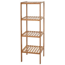 Badregal MCW-B18, Badezimmer Badschrank Standregal, Bambus