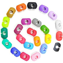 Duoyif 24PCS Silicone Glass Markers, Reusable Drink Markers for Wine Glasses Cups Mugs, Party Beverage Identifiers