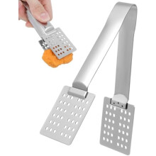 FELTECHELECTR Stainless Steel Tea Bag Press with Filter Sieb, Kitchen Cooking Food Tongs, Ice Tongs, Tea Bag Spoon, Compact Dishwasher Safe