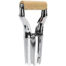 Yardenfun Stainless Steel Transplanting Trowel with Wooden Handle, Portable Garden Tool for Seedlings and Flowers, Ideal for Garden and Greenhouse Use