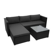 Poly-Rattan Garnitur MCW-F57, Balkon-/Garten-/Lounge-Set Sofa Sitzgruppe