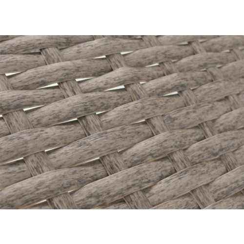 Poly-Rattan Gartentisch Hamar, Beistelltisch Tisch mit Glasplatte 2