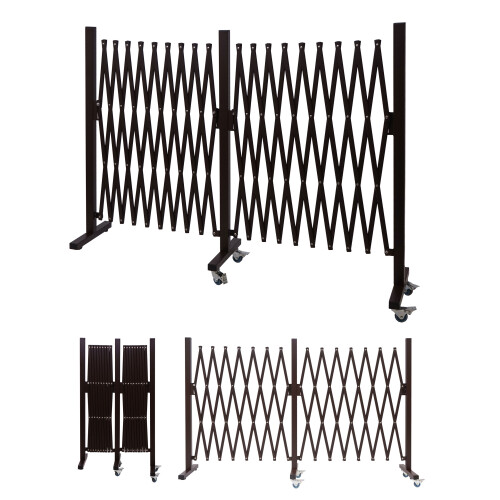 Barrière de sécurité MCW-B34, barrière de séparation en ciseaux, marron 1