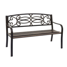 Gartenbank MCW-F44, Bank Parkbank Sitzbank, 2-Sitzer pulverbeschichteter Stahl