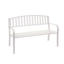 Gartenbank MCW-F43, Bank Parkbank Sitzbank, 2-Sitzer pulverbeschichteter Stahl