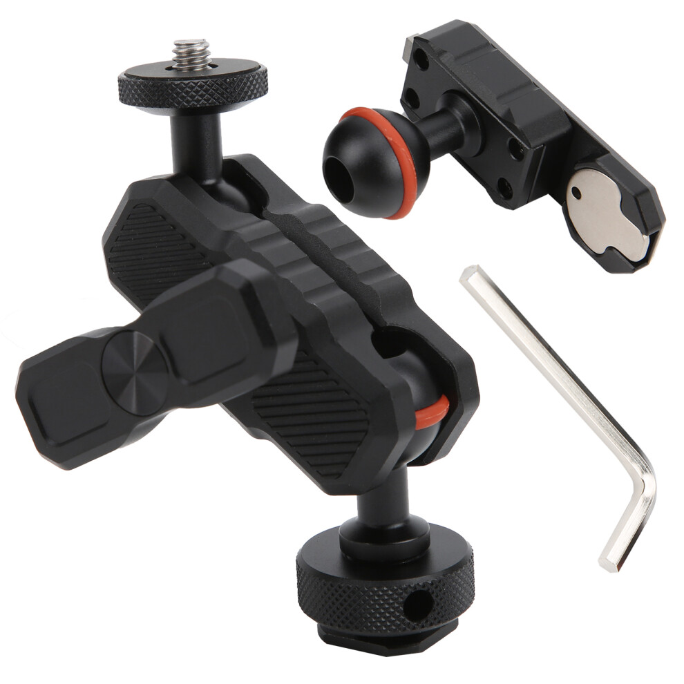 Articulating Arm Double Ball Head Magic Arm Set With Super Clamp 360 Degree Rotatable Friction Mount For Led Lights Cameras And Monitors 9138057745849