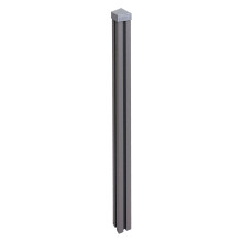 (240cm, grau) WPC-Pfosten Savoie-WPC-Zaun, Pfeiler Pfahl, Stecksystem