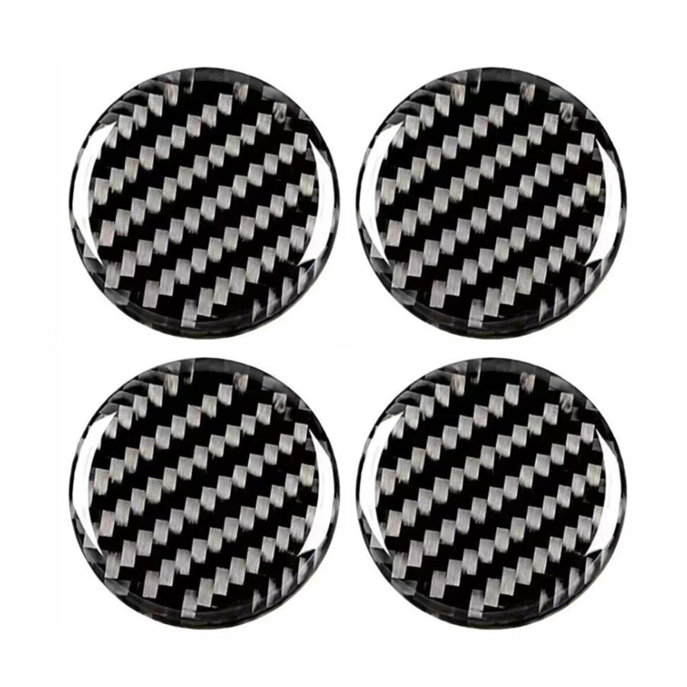 4Pcs Carbon Fiber Car Keyhole Cover Weatherproof Lock Hole Sticker Universal Vehicle Fit 9199774315784