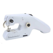 Household Mini Handheld Sewing Machine Portable Electric Two Wire Pink White Color Compact Size Easy To Use