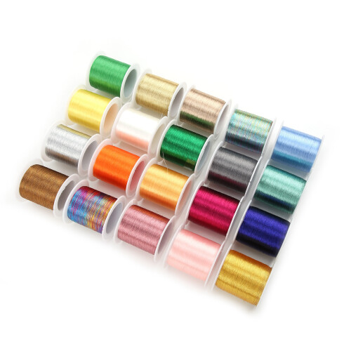 20Pcs Polyester Embroidery Threads Kit 300M 20 Colors Sewing Machine Accessories 2