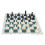 Large Plastic Chess Set with Green White Board 34x34cm Educational Game 1