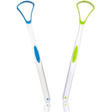 Nettoyeur de langue - Outil d'hygiène buccale - Design ergonomique - Haleine fraîche - Grattoir à langue - Poignée antidérapante - Brosse à
