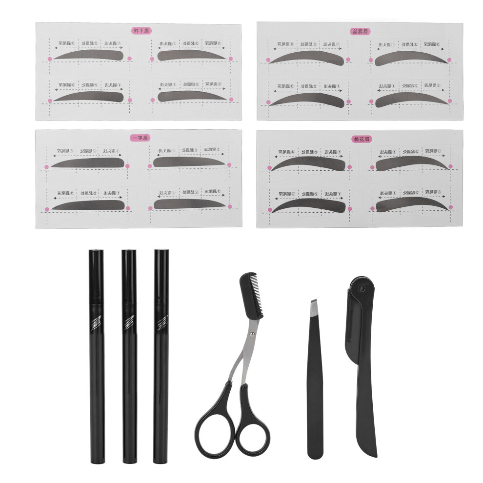 Exfoliating Dermaplaning Tool, Eyebrow Grooming Set For Women With Foldable Eyebrow Razor And Angled Eyebrow Brush, 1 Set