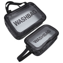 Translucent Matte Surface Toiletry Bags, Stay Organized with Waterproof Transparent Design, Premium Quality Cosmetic Organizer for Travel (2PCS)