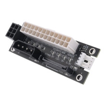 4 im 1  4Pin//ATX 6Pin/4Pin Dual PSU Multiple Power Lieferung Adapter Synchron Leistungsplatine Add 2PSU mit LED