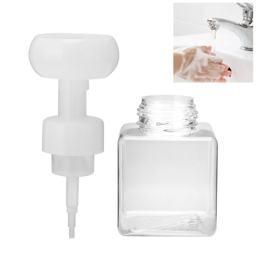 Flacone a forma di fiore da 250 ml con pompa per schiuma, trasparente