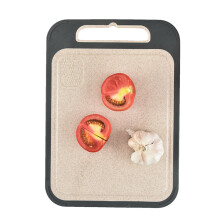 Double Sided Cutting Board Stainless Steel And Bamboo Slab For Vegetables And Meat With Garlic Grinding Zone Pizza Prep