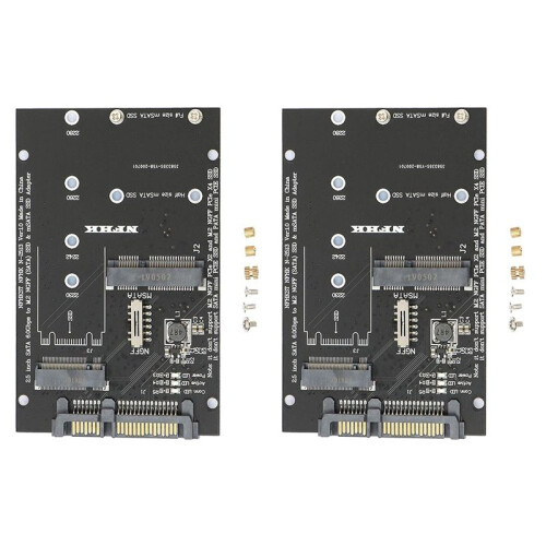 2X M.2 NGFF MSATA SSD para 2,5 Polegadas  6.0Gbps 2 em 1 Adaptador Adaptador Suporte para PC Laptop Diagrama de Disco RíGido