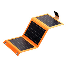 Solar Phone Charger with Fast Solar Charging, Waterproof Foldable Power Bank for Camping Travel Orange