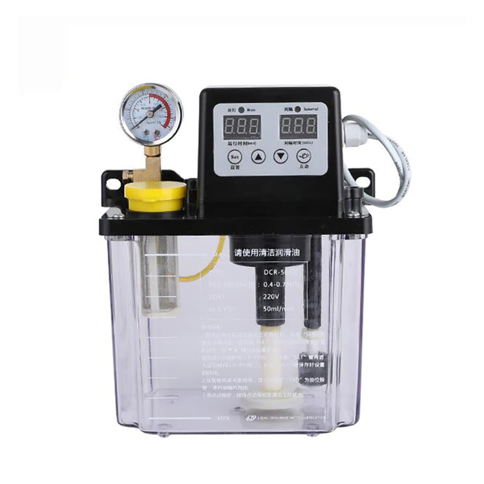 Self Priming Diaphragm Water Pump 220V Automatic Lubrication Electromagnetic Oil Pump Dual Digital Display 1L/2L 9187378659991