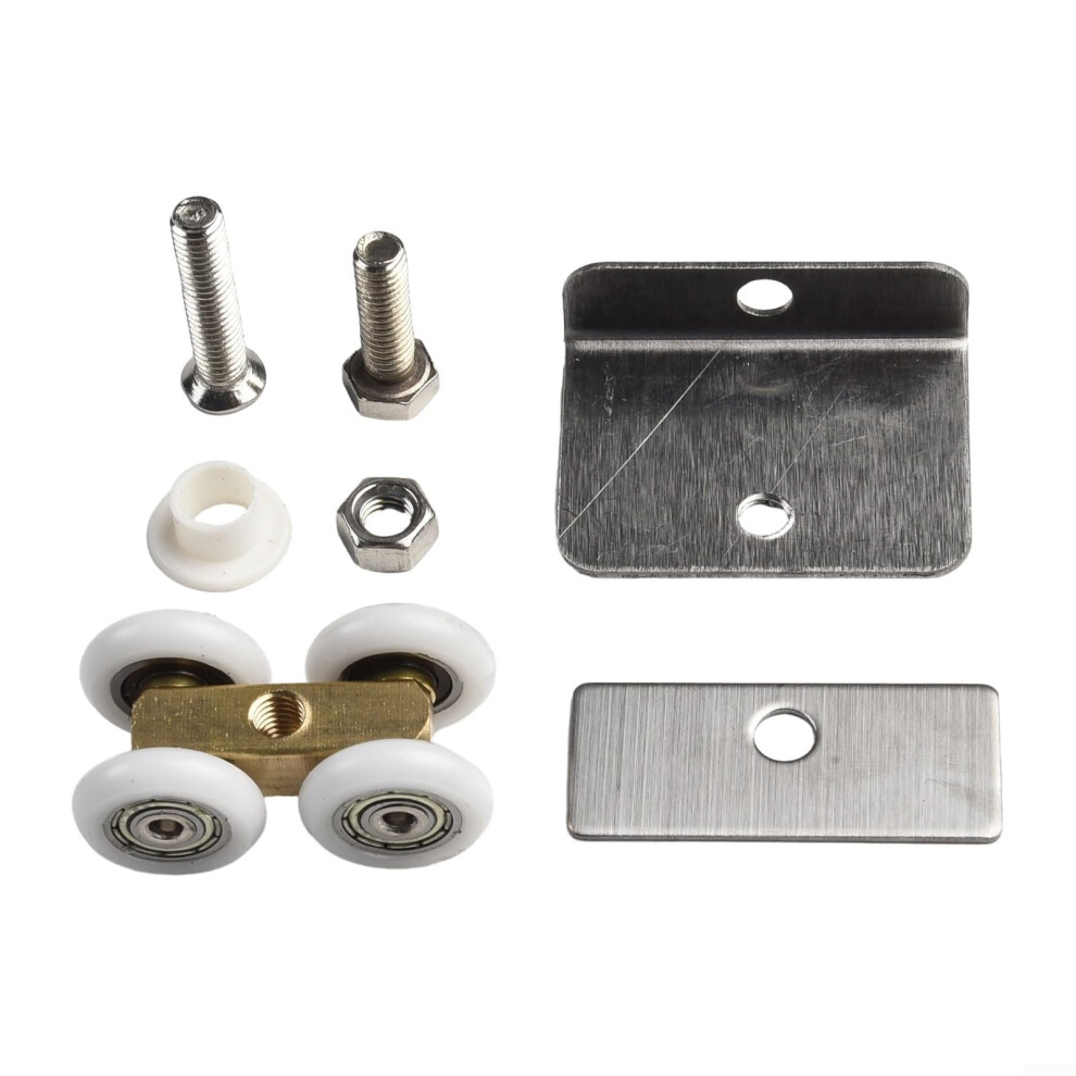 Copper And Nylon Fourwheel Hanging Pulley Roller For Shower Room Slide Door Lownoise Operation, Shower Door Hardware 9187378659441