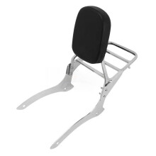 Motorcycle Passenger Backrest with Ergonomic Support and Detachable Luggage Rack for Dragstar DS1100 VStar XVS1100