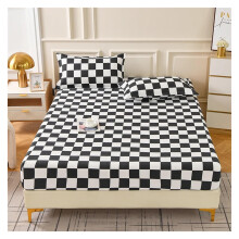 3 Pieces Plant Home Fitted Sheet Set Single Double Queen Size Dormitory Bed Sheet Color 5 120x200cmx25cm