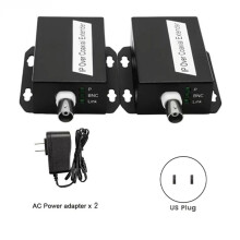 1Pair Ethernet IP Extender over Coax HD Network Kit EoC Coaxial Cable Transmission Extender US PLUG