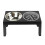 Raised Pet Double Bowl Adjustable Dogs Slow Feeder-Black 1