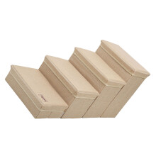 Pet Stairs 4 Tiers Steps Climbing Stairs with Storage-Beige