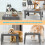 Elevated Pet Bowl Food Dispenser Adjustable Kitten-Gray 2