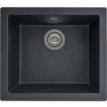 Resin sink 1 bowl - Glitter black - To be built-in or under counter - STRADOUR