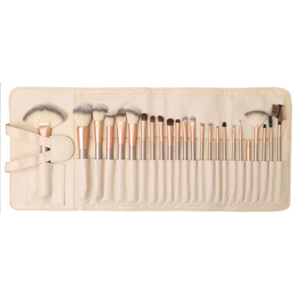 24Pcs Professional Makeup Brushes, Long Lasting Performance, Vegan Cruelty Free Bristles for Ethical Beauty Standards, Comes with Storage Bag for Eas