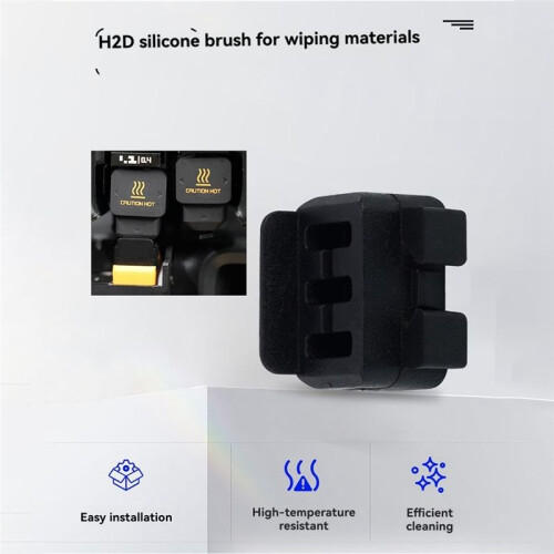For  H2D Hotend Nozzle Wiper Hotend Nozzle Silicone Brush Cleaning Tool for 3D Printers 3Pcs 1