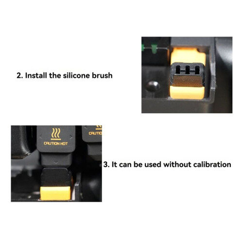 For  H2D Hotend Nozzle Wiper Hotend Nozzle Silicone Brush Cleaning Tool for 3D Printers 3Pcs 2