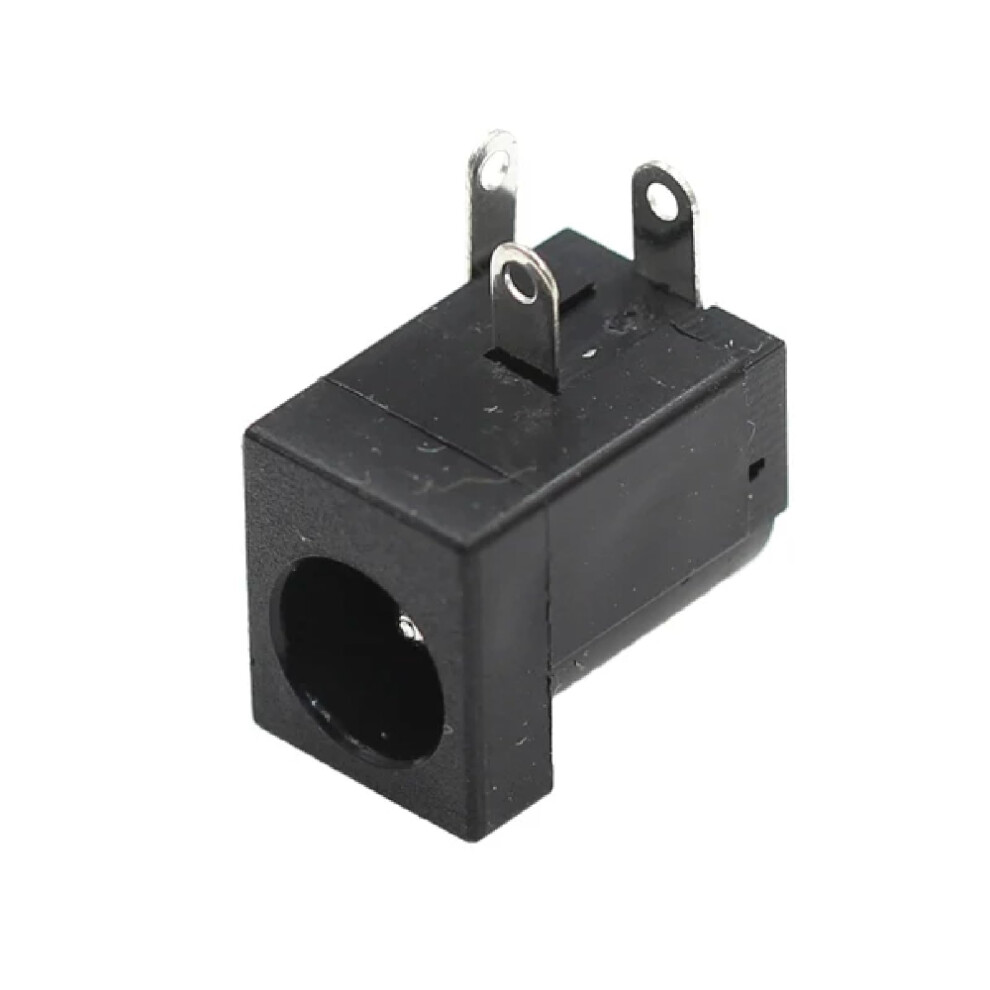 Dc Power Jack Socket Dc005 Black 5.5X2.1mm, Rightangle Pcb Mount Connector Nylon Housing With Solder Terminals 10Pack 9199774320535
