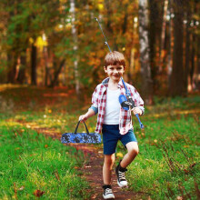 Portable Children's Fishing Rod & Reel Kit - Easy to Use & Carry