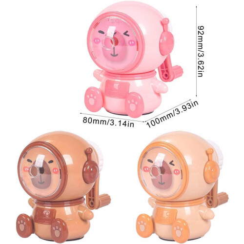 Manual Pencil Sharpener with Container, Adjustable 3-Thickness Settings for Kids, Artists, Students, Office Use 2