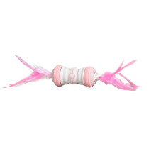 (Pink) Pet Toy Robot Kitten Feather Toy Light Kitten for Chase Chew Toys Interactive Toy Colorful Light Catching Exercising Toy  Pink