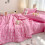 Solid Color Plaid Reversible Bed Throws Quilted Bedspreads Rose Red 200x230 Lightweight Patchwork Quilt Single/King 2