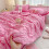 Solid Color Plaid Reversible Bed Throws Quilted Bedspreads Rose Red 200x230 Lightweight Patchwork Quilt Single/King 3