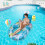 Inflatable Pool Float for Adults with Comfortable Backrest and Breathable Mesh Seat Water Hammock 3