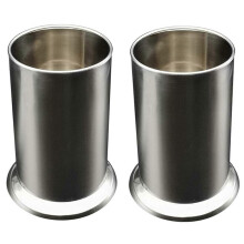 2 porta-copos de aço inoxidável, porta-copos de mesa, organizador de talheres, colheres, garfos, palitos de madeira