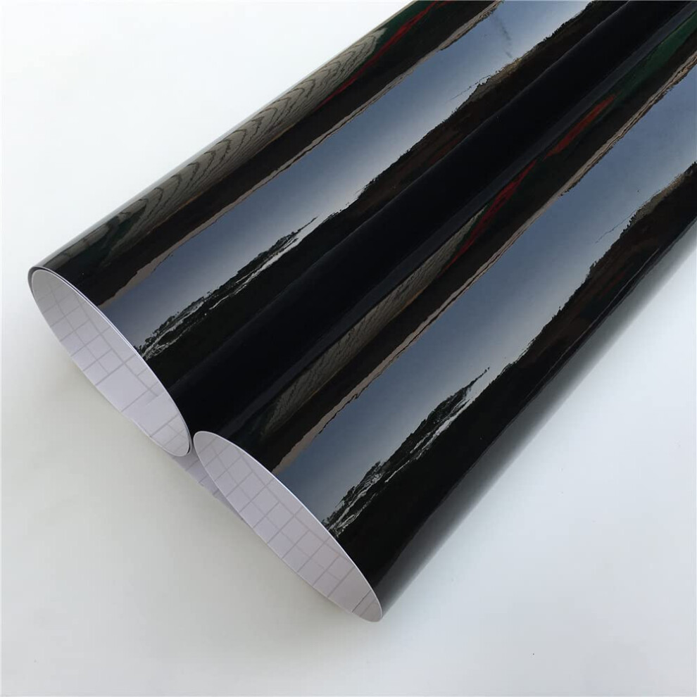 Carbon Fibre Wrap Gloss Vinyl Wrap Film 152X40 Cm Selfadhesive For Car Laptop Console Computer Cover Black 9094768607671