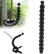 Sports Camera Flexible Gooseneck Mount 12-Section Monopod with 1/4in Screw