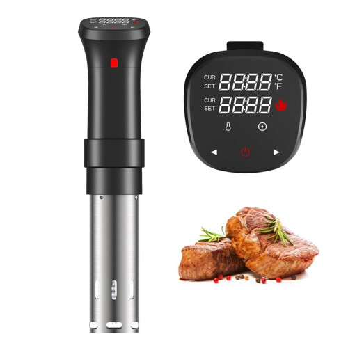 Sous Vide Cooker 1100W with Precise Temperature Control, LCD Touchscreen, Large Capacity Cooking