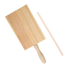 Wooden Gnocchi Board Paddle Pasta Maker Tool with NonSlip Surface and Easy Clean for Homemade Noodles