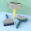 Double Sided Window Squeegee with Sponge for Glass Cleaning, Long Handle Shower Door Scraper 4