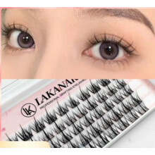 Wimpernbüschel: Wimpernverlängerungen, C-Curl, für einen natürlichen Look der unteren Wimpern, 50 Stück, leicht und komfortabel, geeignet für