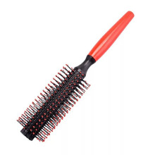 Cepillo redondo ergonómico para peinar, peine resistente al calor compatible con secador de pelo para peinar cabello rizado y desenredar sin enredos